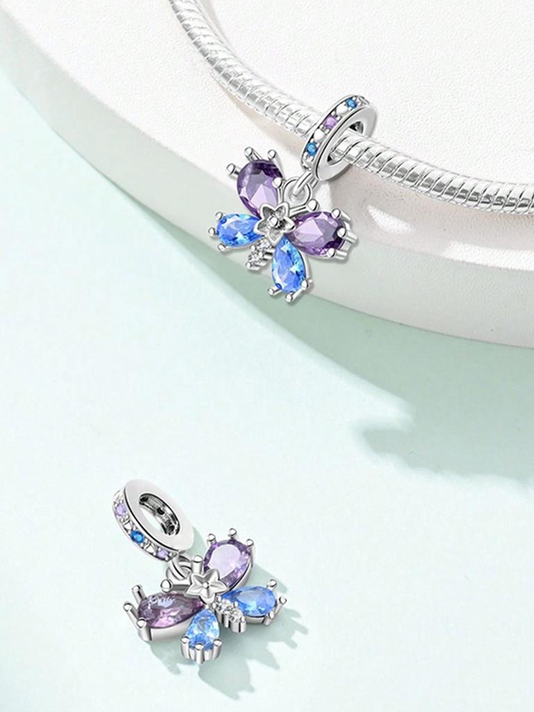 Romantic Heart Butterflychameleon Beads Charm Copper Plated Fit Charms Copperoriginal Bracelet For Jewelry Making Diy Charm