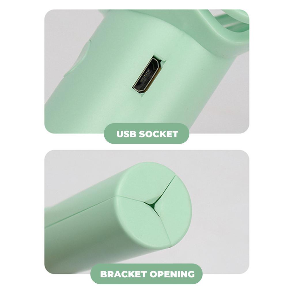 19cm 3 Rechargeable Handheld Small Fan With Stand