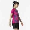 Game Fuchsia Size Short Dynamotion Officially Approved by the Japan Badminton Association Women's Tennis/Badminton Shirt, Pink, M, 62JAB203, Sleeve,