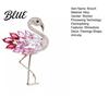 Women Brooch Flamingo Shape Rhinestone Decor Anti-slip Wear-resistant Suit Coat
