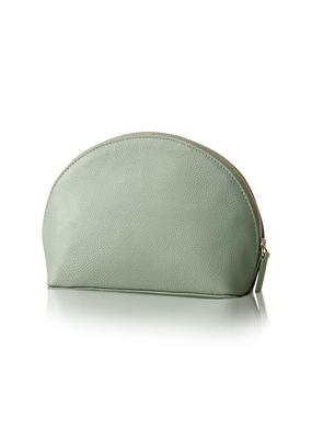 [LIB] Shell Pouch, Water-Repellent Original Leather, Genuine Cowhide Leather, Unisex, Large Capacity, Self-Standing, Gusseted, Separate Storage, YKK