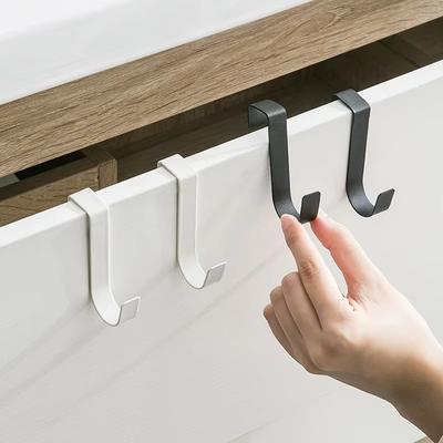 Multi-Purpose Hooks Kitchen Cabinet Door Back Hook Hanging Rack Clothes Coat Hat Towel Hanger Storage Hook Bathroom Accessories