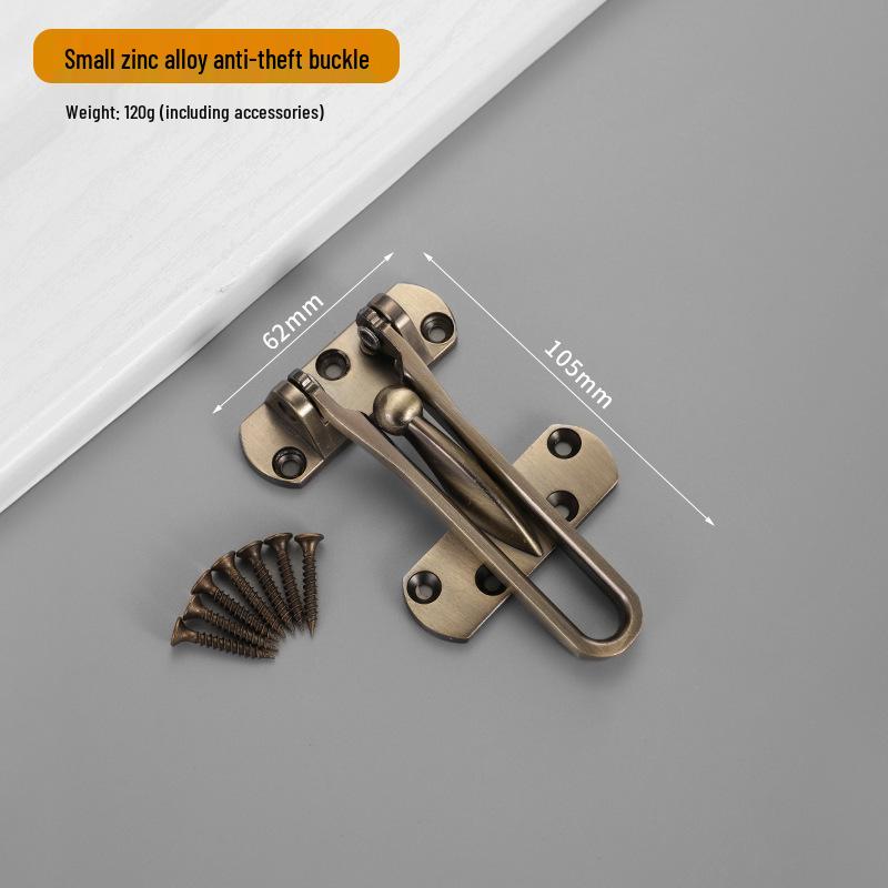 Zinc Alloy Anti-Theft Safety Door Chain with Pin-Type Bolt for Hotel Rooms