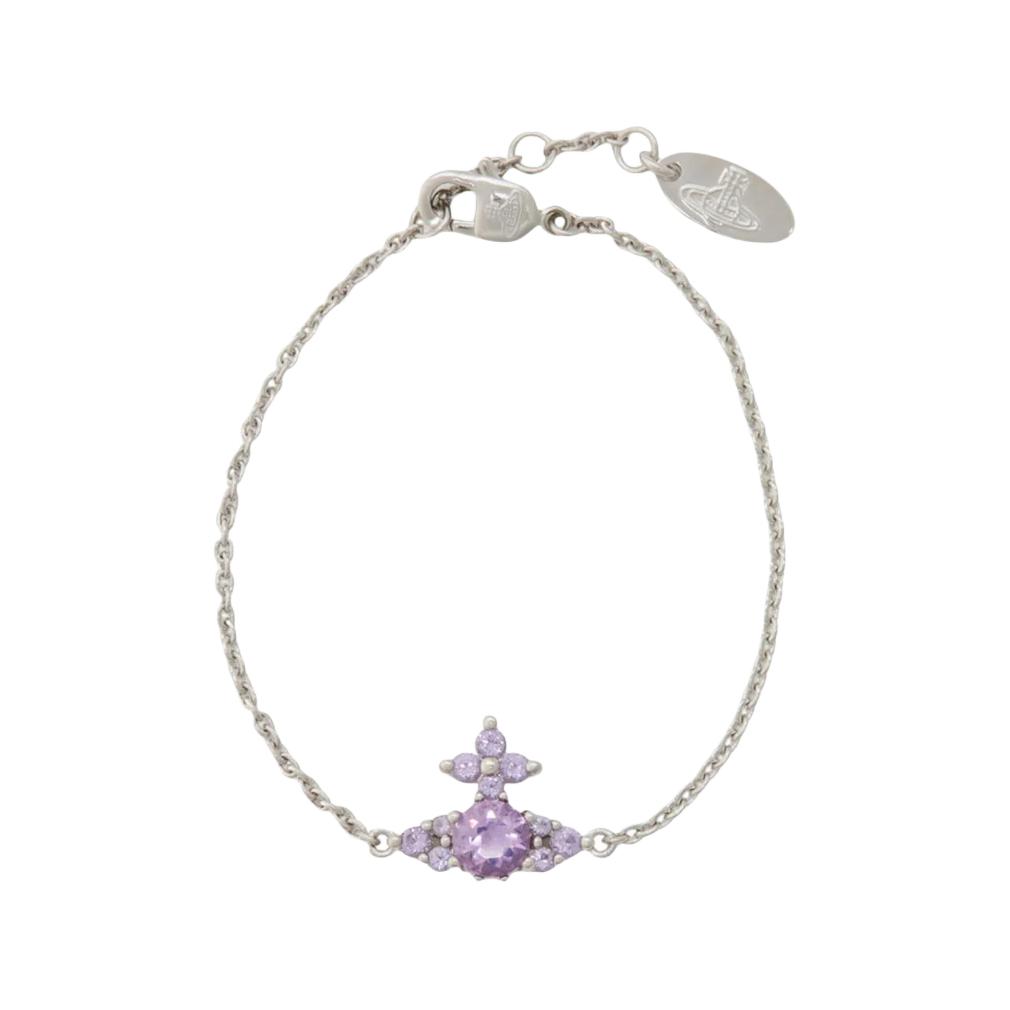 

Vivienne Westwood Feodorita Saturn Crown Purple Diamond Brass Bracelet Unisex Bracelet Silver 6102025K-02P250 Basic Packaging-Dust Bag+Box