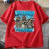 Funny Raccoon Tshirt Unisex Unisex Life Is Soup I Am Fork T Shirt Raccoon Vintage Graphic Tee Animal Lover Tshirt Streetwear Tops