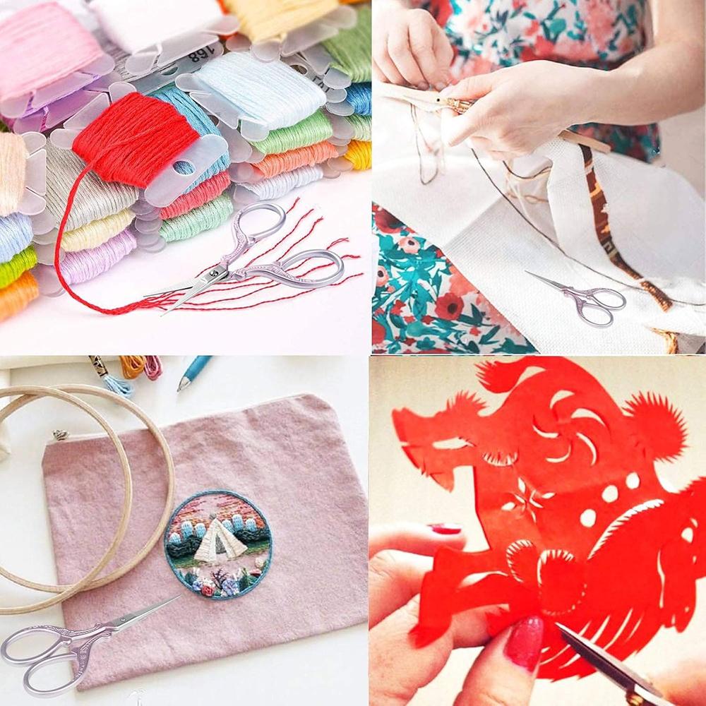 Multifunctional Stainless Steel Sharp Scissors Embroidery Needlework Scissors Shears Small Eyebrow Scissors for Household Beauty