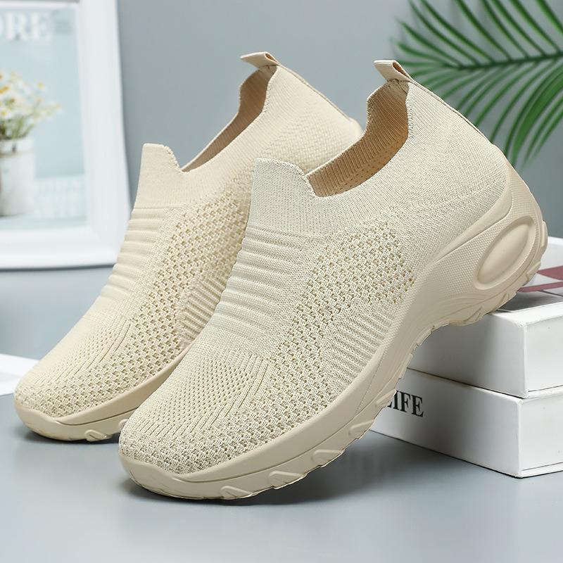 Schuhe für Damen Freizeitschuhe Atmungsaktiver Mesh-Schuh Plateau-Keilschuhe für Damen Sneaker Vulkanisierter Schuh Slipper Loafer