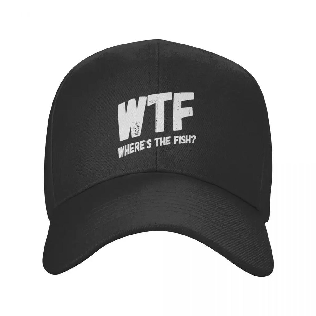 WTF Var är Fisken Basebollkeps Rave Cosplay Truckerhatt dad hat Dam Herr