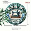 Retro Tin Sign 8x12 Inch My Happy Place Metal Wall Art Vintage Home Decor For Sewing Room Woman Cave Office Bar