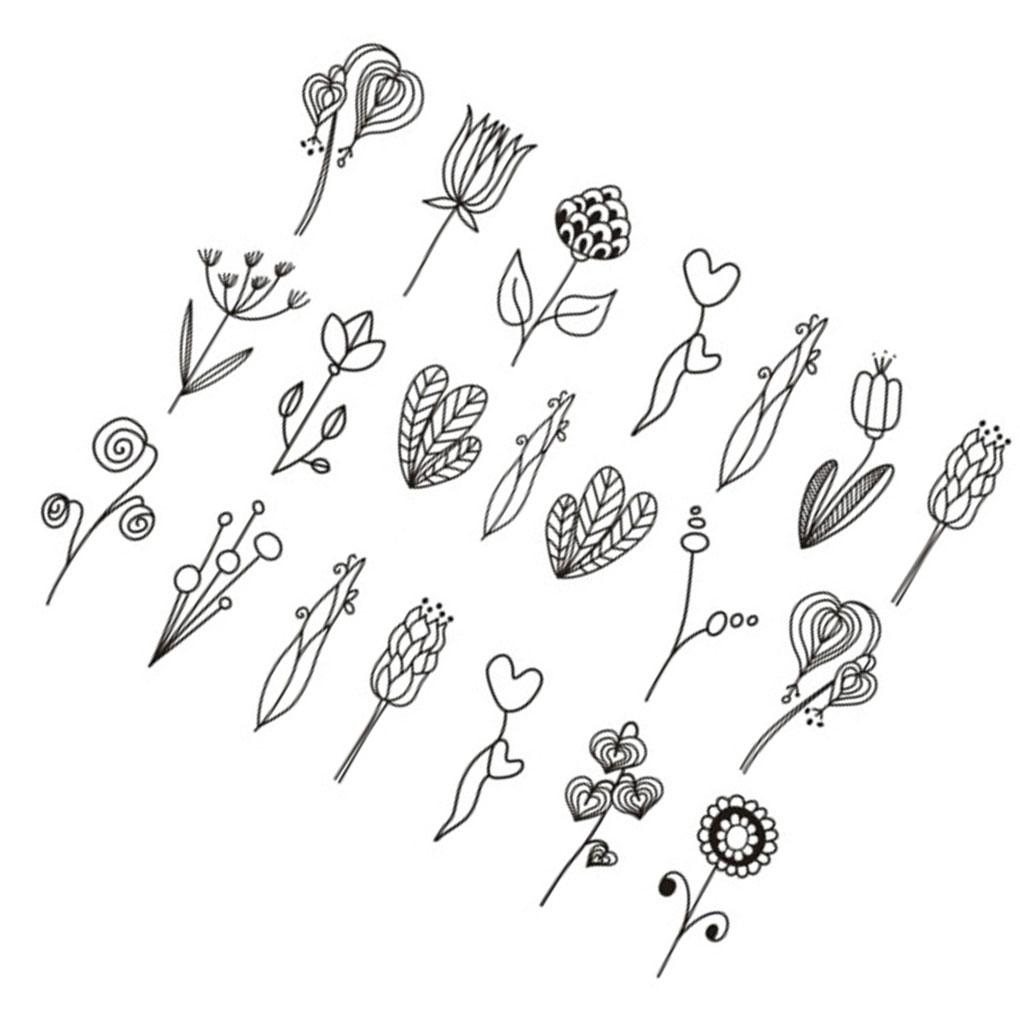 Женщины Девушки Дамы ple Наклейка Цветы Дерево Татуировки Наклейки 3D DIY Маникюр