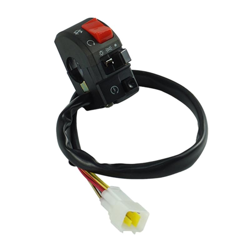 2x Motorcycle Switches Horn Button Turn Signal Electric Fog Lamp Light Start Handlebar Controller Switch for 300cc 600cc