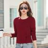 Women's Long-sleeved T-shirt Spring and Autumn New Round Neck Outer Wear Bottoming Shirt Slimming All-match Top