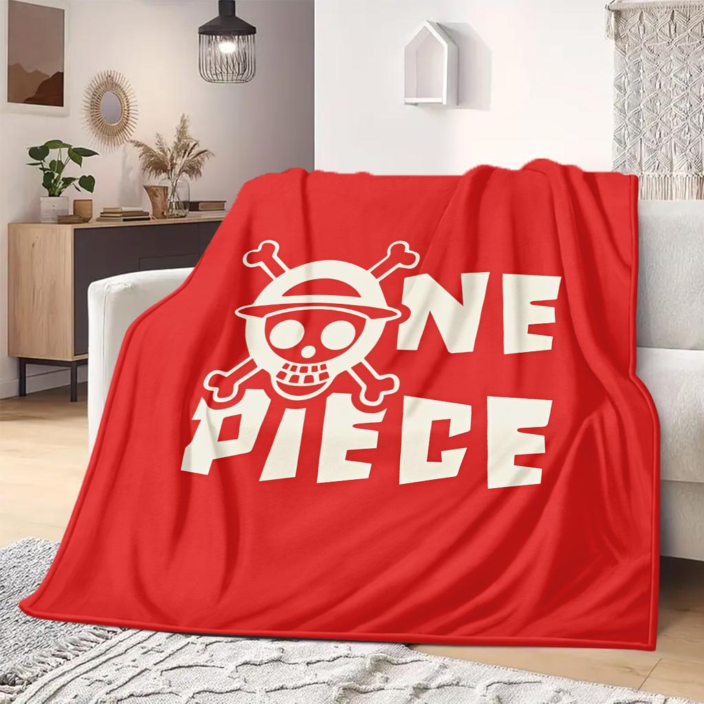 ONE PIECE Stråhatts Pirater Tryckt Filt Varm Bekväm Flanellfilt Lämplig för Sovrum, Soffor, Sängar, Stolar -QIAO111