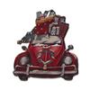 24pcs Christmas Wooden Decoration Xmas Wood Slice Hanging Ornament Christmas Tree Red Truck