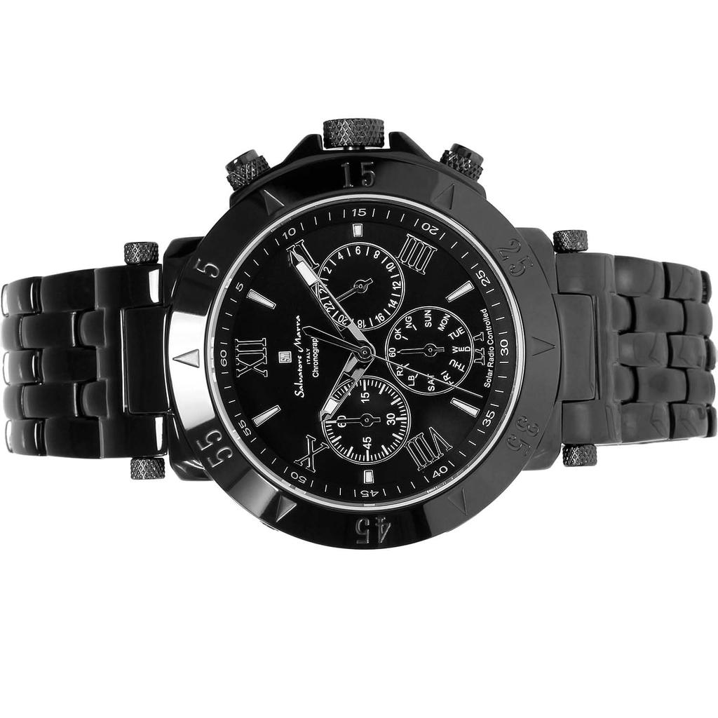 [Salvatore Mara] Wristwatch Radio Solar Chronograph Fully Auto Calendar Limited Model Italian Brand Analog Display Men's [Magazine Model] [Product]