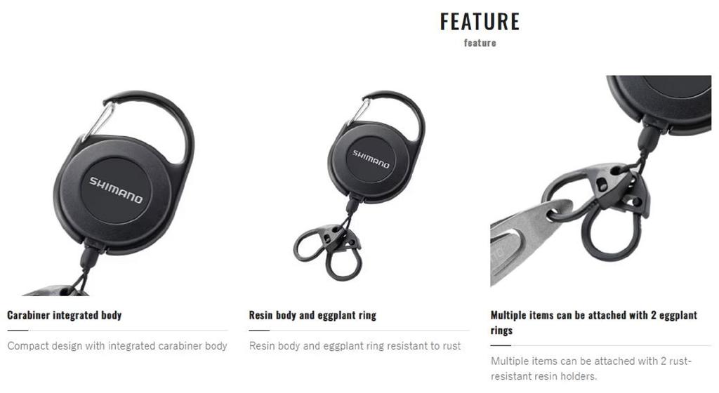 SHIMANO UH-202W Carabiner Reel W Black 857781