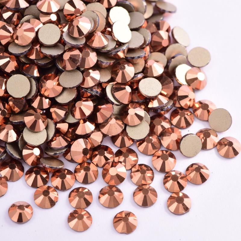 Glass Gold Bottom Flat Bottom Drill, Nail Drill Sticker Diamond Jewelry Diy Mobile Phone Case Nail Rhinestone Decorative Accessories Accessories