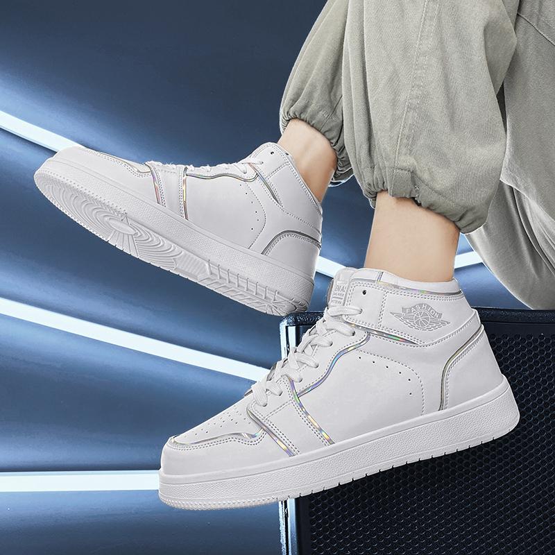 

Кроссовки с высоким верхом для бега для мужчин Повседневные кеды для скейтбординга Кроссовки - Тренировочные кеды для скейтбординга до щиколотки Бесплатная доставка 39 белый