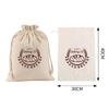 Custom Reusable Cotton Drawstring Bread and Storage Bag with Double Pull Cord