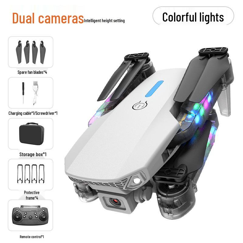 E88D Foldable Drone with Lights & Remote Control - E99D Kids' Aerial Photography Toy Aircraft
