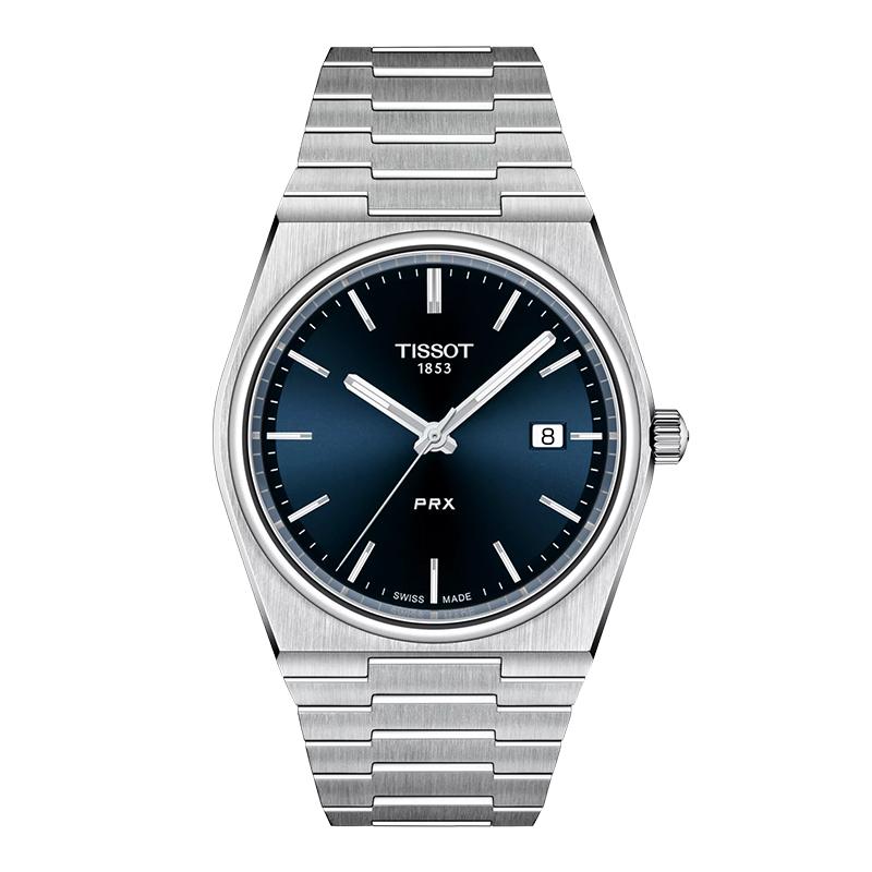 Tissot PRX Quartz Movement Men's Watches Watch Blue Dial Stainless Steel Watchband T137.410.11.041.00-