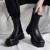 Chelsea Boots Men's Cigarette Boots High Top Soft Leather Martin Boots Platform Ins Men's Boots