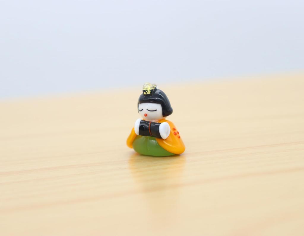 Glass Square Cute Glass Hina Doll Five Musicians Large Tsuzumi Small