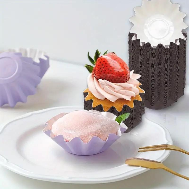 100 Stück Einweg-Muffinförmchen, Eierkuchenformen, hitzebeständige Cupcake-Förmchen, verdickte Cupcake-Förmchen aus Papier, Tortenformen, Backwerkzeuge