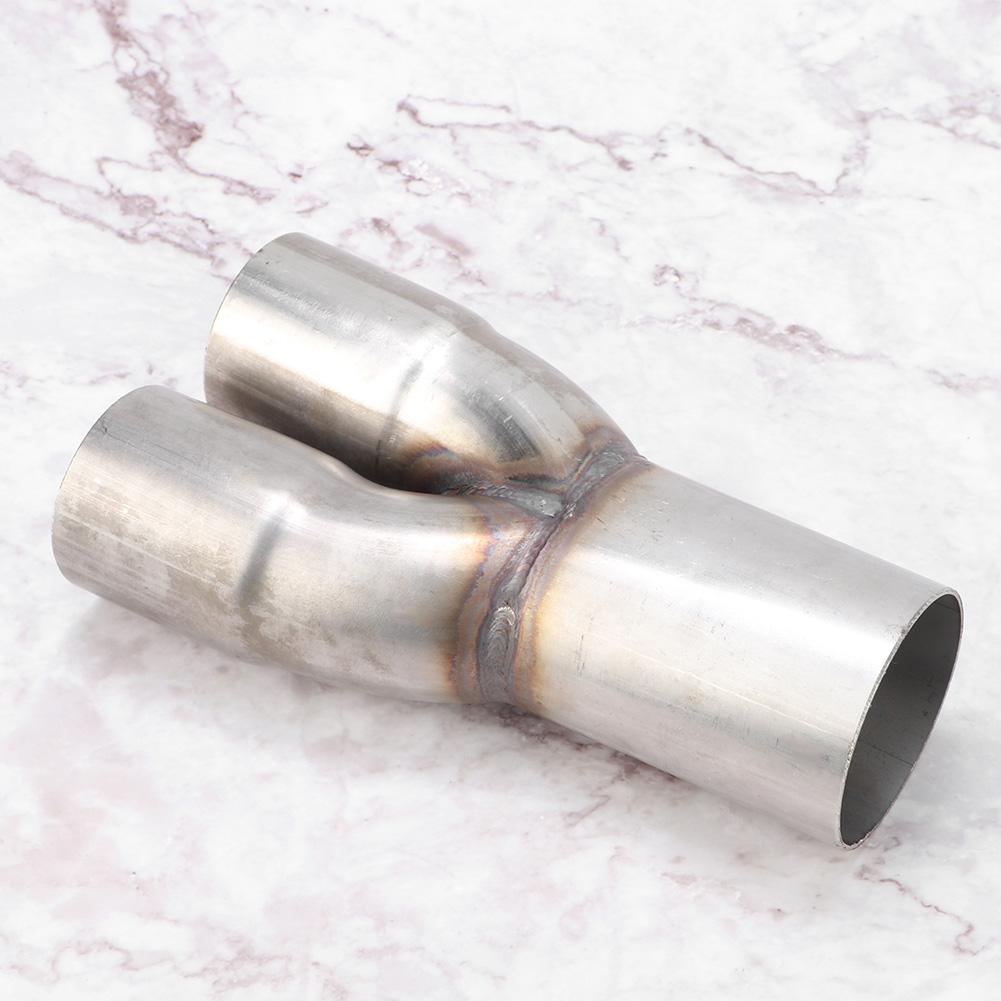 Eksosmanifold i rustfritt stål 2in dobbelt innløp enkelt 2.5in utløp