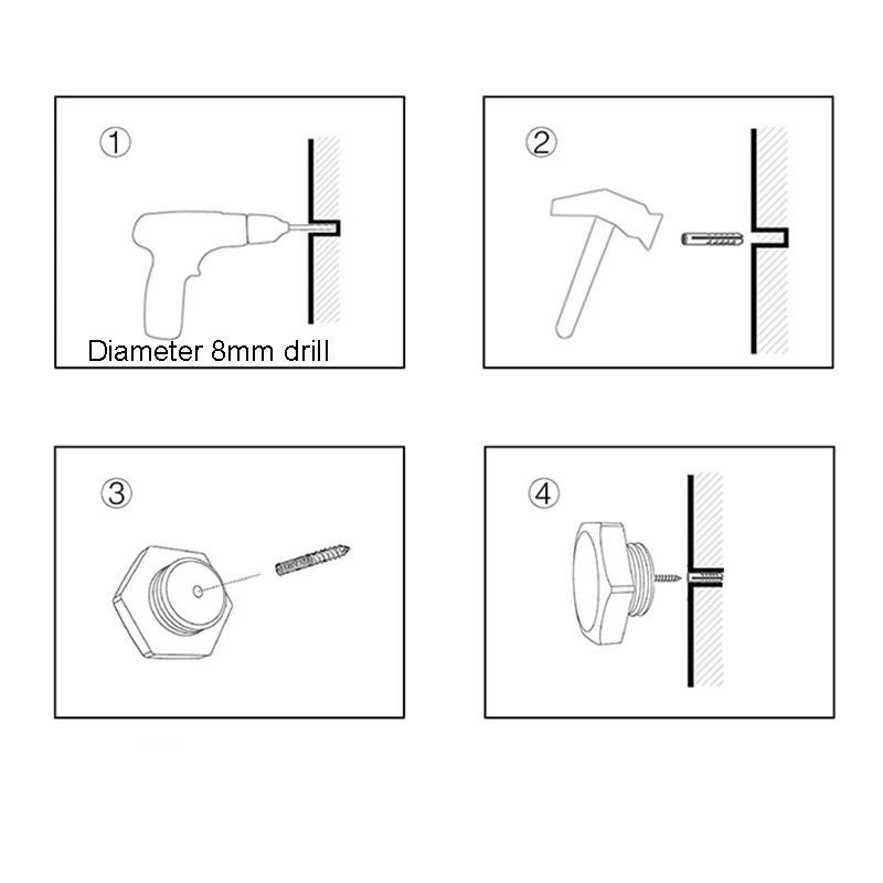 Wall Hooks Wood Clothes Coat Hook Screw Design Key Holder Hooks For Hanging Beech Wood Hat Clothes Rack Nordic Home Accessories