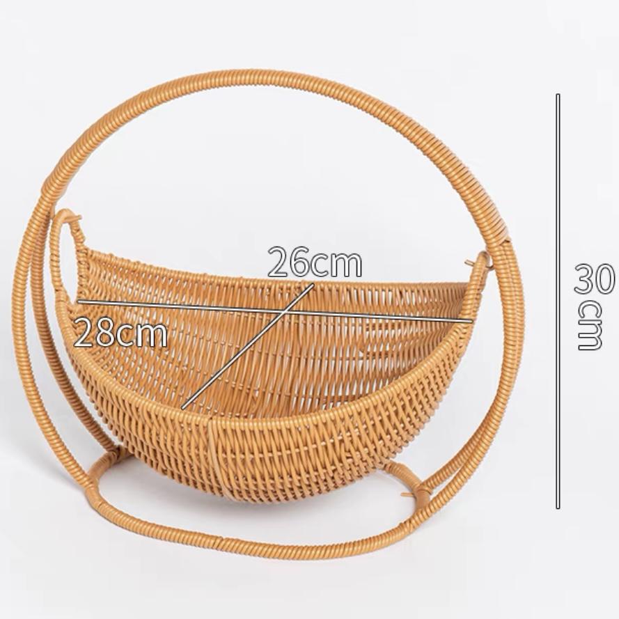 Fruit Tea Tray: Multi-layer Basket, Snack Plate, Brazier for Boiling Tea, Dried Fruit Display, Imitation Rattan Weave, Perfect for Afternoon Tea.