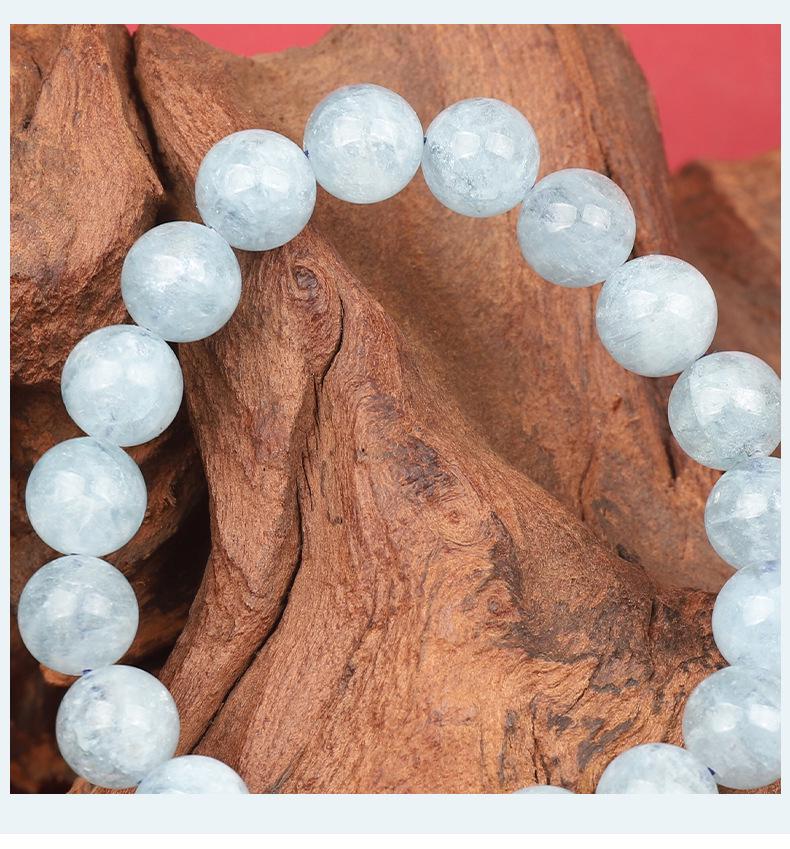 Aquamarine Simple Classic Women's Bracelet - Single Circle Ice Type
