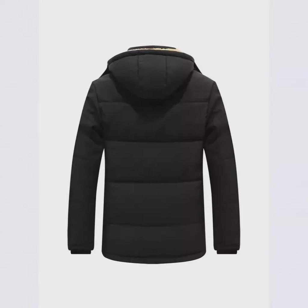 Pánská silná plyšová bavlněná bunda, velká velikost, celoroční teplý ležérní kabát