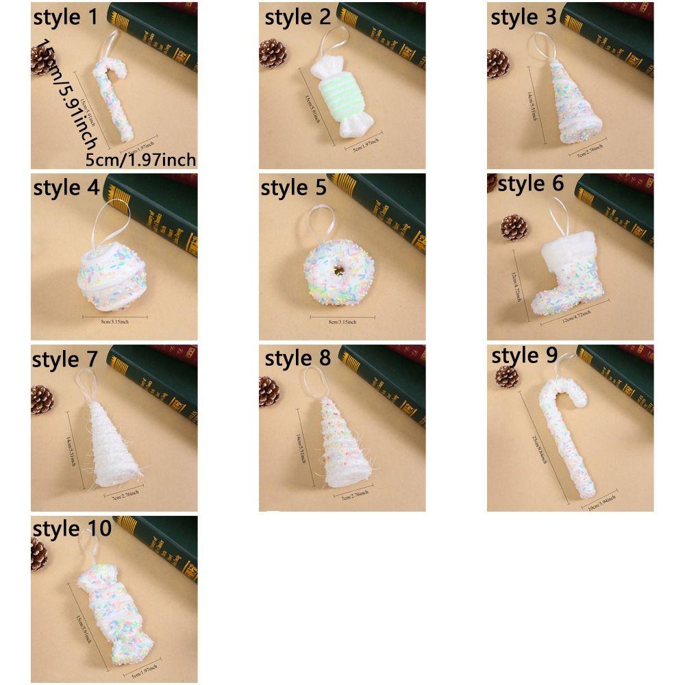 Foam Xmas Tree Decor DIY Candy Cane Ornament Creative Ice Cream Pendant  New Year