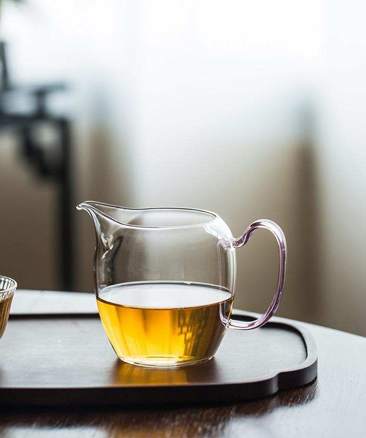 Japanese Thickened Transparent Gongdao Cup: Glass Side-Handle Serving Pitcher for Kung Fu Tea