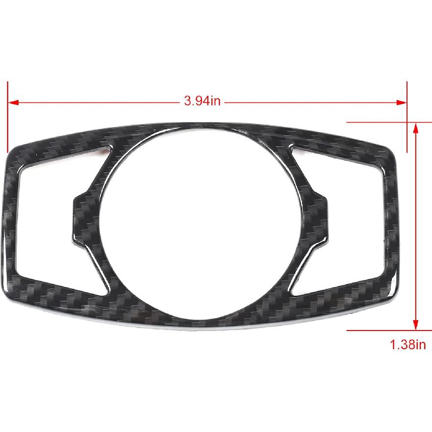 RT-TCZ Headlight Switch Button Cover Trim for Ford F150 & Mustang 2015-2022(Carbon Fiber Grain)