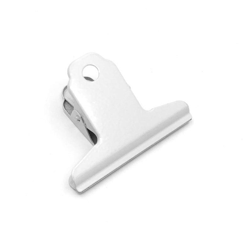 Extra Large White Square Metal Office Clip - Strong Iron Long Tail Yamagata Clip