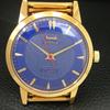 OROLOGIO DA UOMO INDIANO VINTAGE HMT SONA A CARICA MANUALE QUADRANTE BLU a443367-1