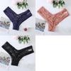 3Pcs/Lot Sexy Panties Women Lace Embroidery Underwear Low-Waist G String Hollow Out Cross Belt Thong Comfortable Female Lingerie