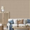 Brown Checkered Wallpaper in Brown, Beige and Cream for Living Room and Bedroom 50x1000