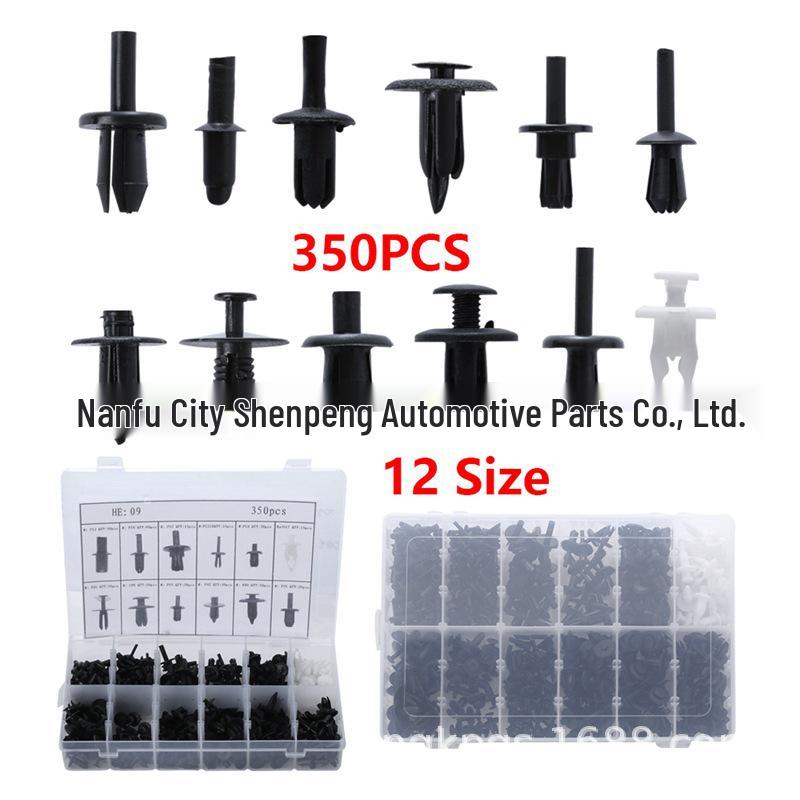 BMW-Compatible 350PCS Nylon Rivets for Car Body Panels & Interior Fasteners