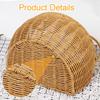 Woven Hanging Basket Decorative Handmade Wall Mounted Container Room Decor Fruit Sundries Organizer for Closet Office Kitchen