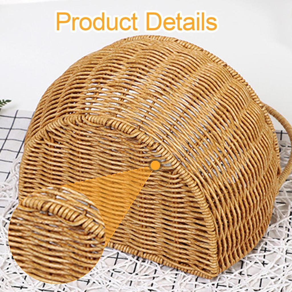 Woven Hanging Basket Decorative Handmade Wall Mounted Container Room Decor Fruit Sundries Organizer for Closet Office Kitchen