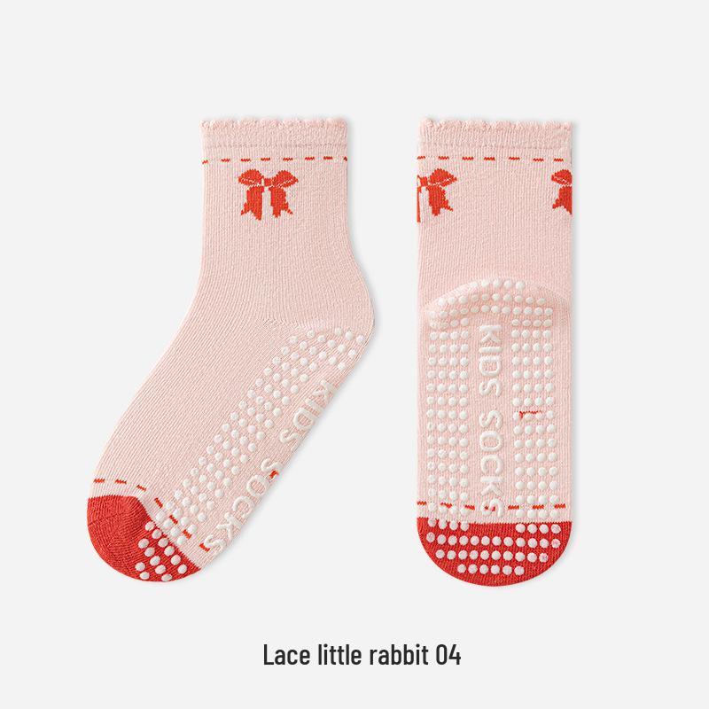 Trendy Anti-slip Mid-calf Socks for Men, Women, and Children - Ideal for Home, Indoor, Sports, and Trampoline Activities