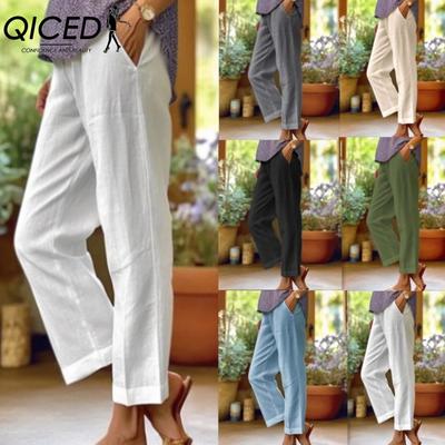 Women's Fashion Casual Solid Color Print Pants & Capris