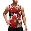 Erkek Yaz Sörf Plaj Tank Top Büyük Boy Rahat Nefes Kolsuz Üst Gevşek Baskı Tank Top Erkek Gömlek