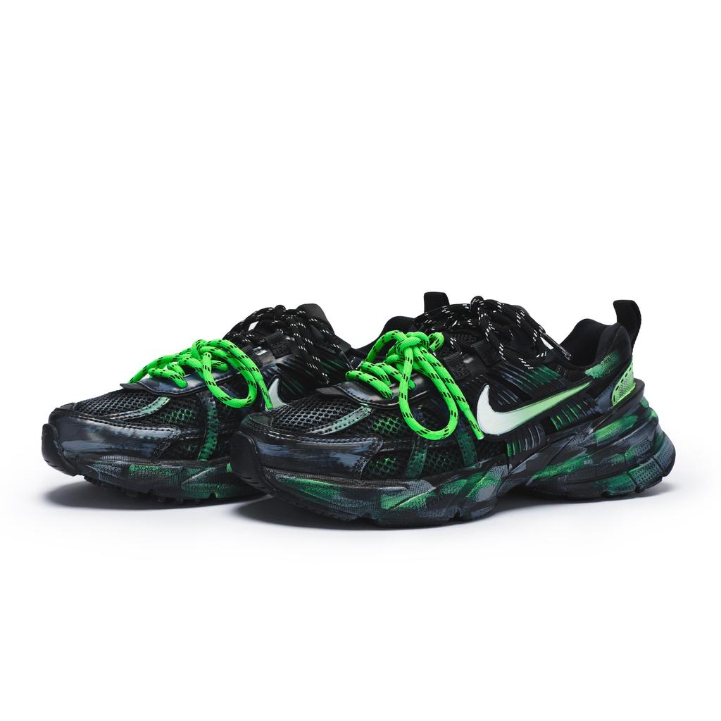 Nike V2K Run Slip Resistant Slip Resistant Low top Running Shoes Unisex Black Green FD0736-001(Team80-S-BOX)