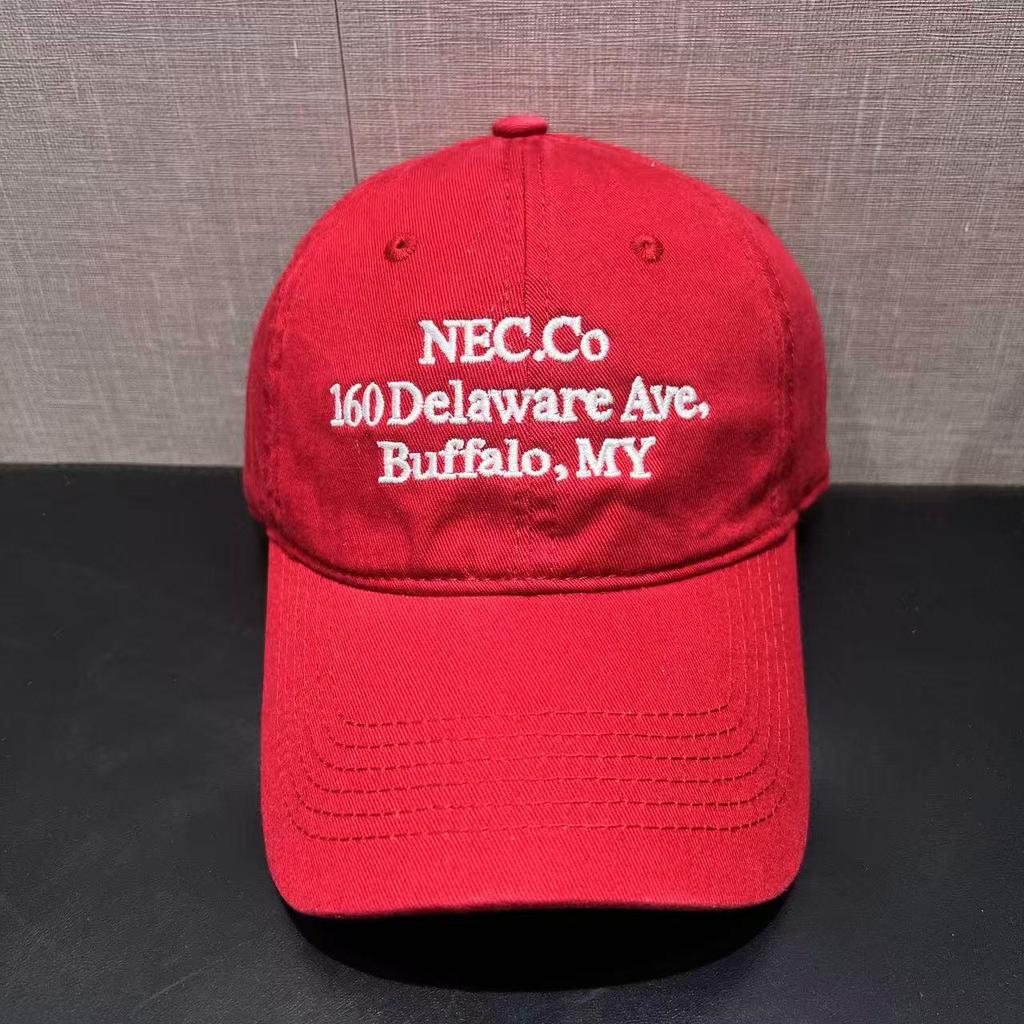 Korean Retro American Baseball Cap with Letter Embroidery - Soft, Face-Slimming Duckbill Hat for Men and Women