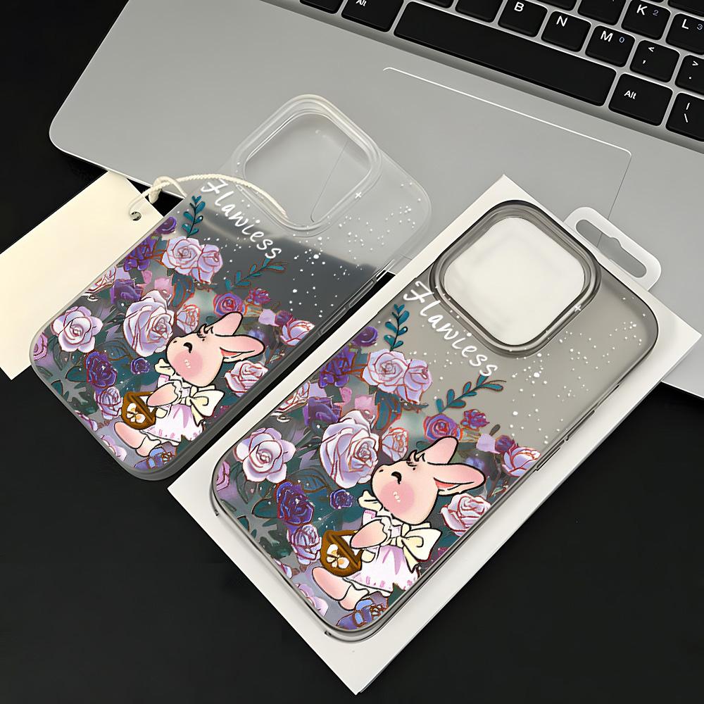 Mobile Phone Cases for iPhone 11 13 15 Pro Max 12 14 Pro Max Case iPhone 16 15 Plus 13 Pro 12 Mini 13 Mini Frosted Texture Painted Cartoon Flowers