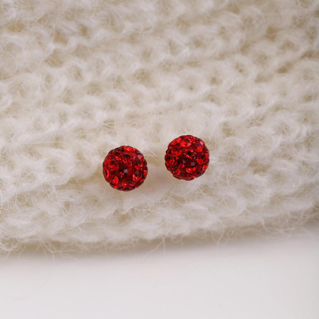 Silberne Nadel Strass Shambhala Ohrringe - Mehrfarbig, Hochwertig, Modisch, Luxuriöser Stil für Damen.